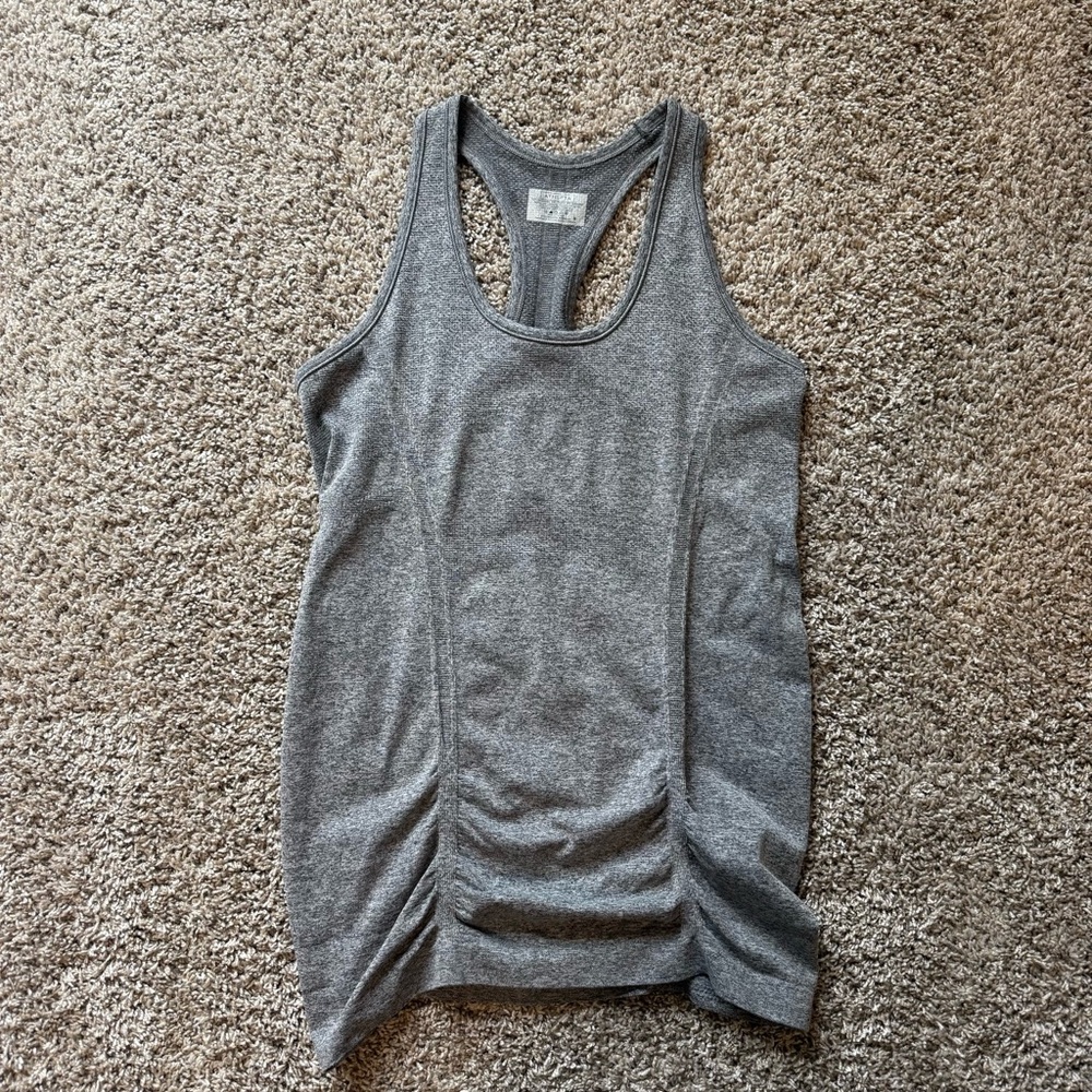 Athleta Track Tank Top Racerback Gray Women Small #175